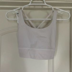 Lululemon Energy Bra *Long Line, White, Size 4
